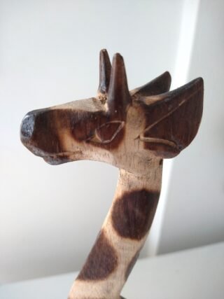 Hand-crafted Wooden Giraffe, 40cm - Image 2