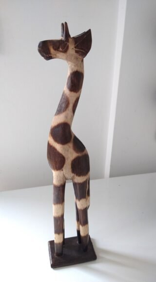 Hand-crafted Wooden Giraffe, 40cm