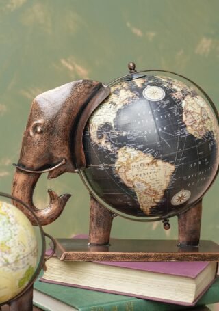 Large Metal Elephant Globe 27cm - Image 2