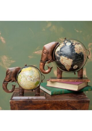 Large Metal Elephant Globe 27cm - Image 4
