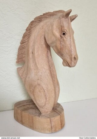 Vintage Wood Figurine/Sculpture - HORSE HEAD, 22cm - Image 2