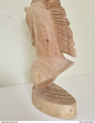 Vintage Wood Figurine/Sculpture - HORSE HEAD, 22cm - Image 4