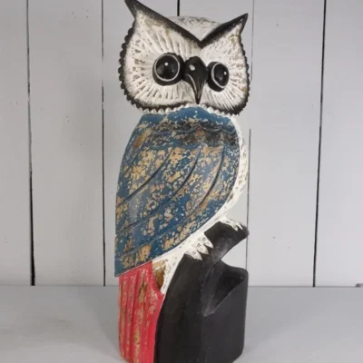 Hand-crafted Owl Sculpture 40cm