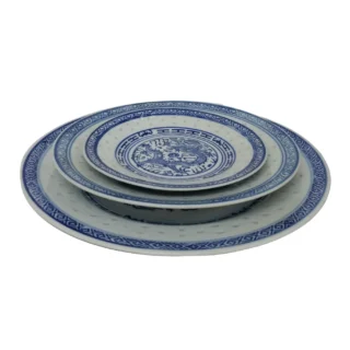 Rice Pattern Plates Set