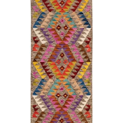 Large Indian Kilim Runner Rug 75 x 200cm