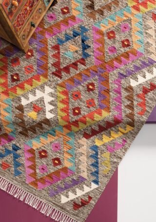 Indian Kilim Rug 75 x 135cm - Image 3