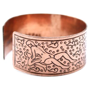 Copper Bracelet. Tibetan Mantra, Kamasutra - Image 3
