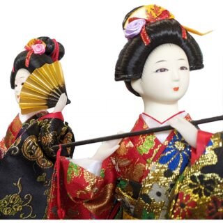 Hand-crafted Japanese Lady in Black Doll, 31cm - Image 2