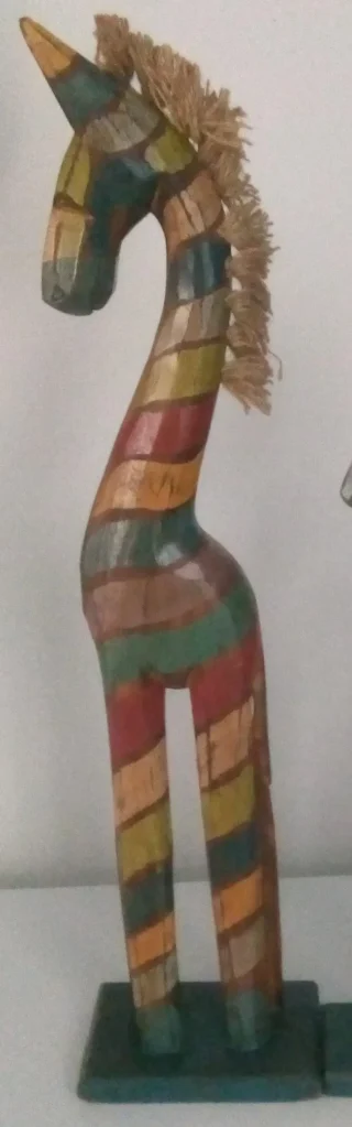 Set of 3 Handcrafted Colourful Wood Horses - Image 3