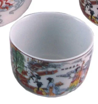 Traditional Musicians Oriental Porcelain Tea Set - Image 3