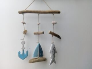 Handcrafted Driftwood Nautical Mobile. 30 x 30cm