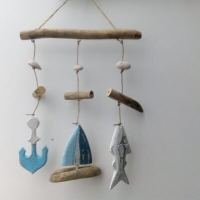 Handcrafted Driftwood Nautical Mobile. 30 x 30cm