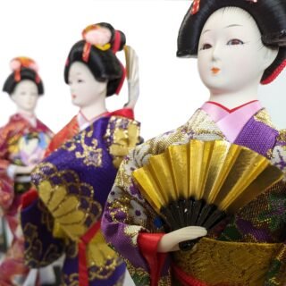 Hand-crafted Japanese Lady in Purple Doll, 31cm - Image 2