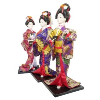Hand-crafted Japanese Lady in Purple Doll, 31cm