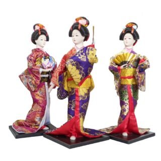 Hand-crafted Japanese Lady in Purple Doll, 31cm - Image 4