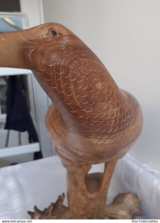 Vintage GIANT RAVEN, Wood Sculpture 50cm - Image 4
