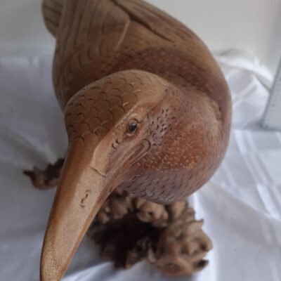 Vintage GIANT RAVEN, Wood Sculpture 50cm