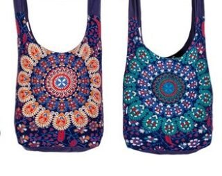 Cotton Saddhu Bag - Peacock Print, 90cm - Image 3