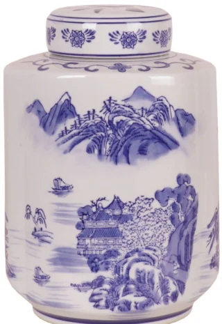 Scalloped Oriental Tea Caddy, Porcelain - Image 3