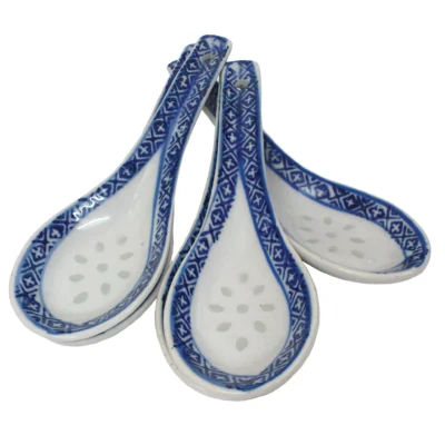 Rice Pattern Porcelain Spoons