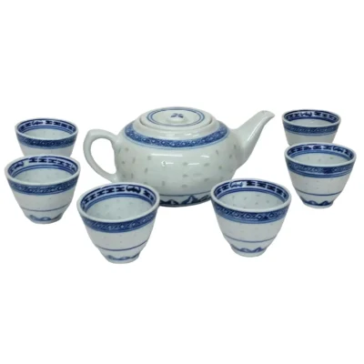 Oriental Rice Pattern Tea Set