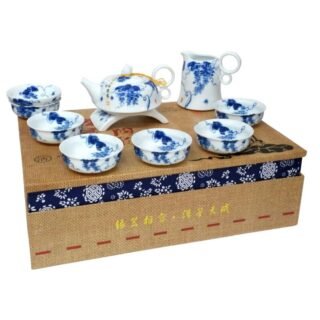 Blue and White Glory Oriental Porcelain Teaset - Image 4