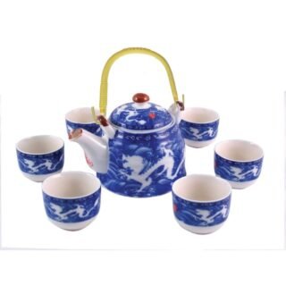 Double Dragon Oriental Porcelain Teaset
