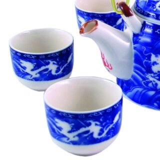 Double Dragon Oriental Porcelain Teaset - Image 3