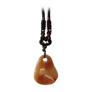 Green Jaspar Jade Pear Agate Pendant