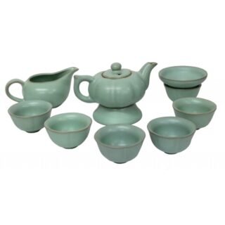 Green Pumpkin Oriental Porcelain Teaset