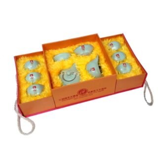 Green Pumpkin Oriental Porcelain Teaset - Image 4