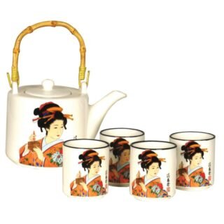 Japanese Lady Oriental Porcelain Teaset