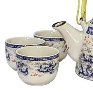 Nine Dragon Oriental Porcelain Teaset - Image 2