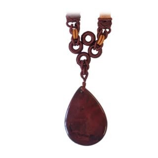 Jaspar Jade Ochre Teardrop Pendant