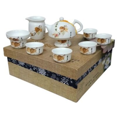 Poplar Leaf Oriental Porcelain Teaset
