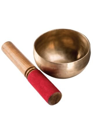 Hand Beaten Bronze Singing Bowl with Stick - Image 2
