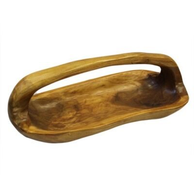Teak Bowl with Handle, 30cm