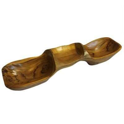 Teak Three Bowl Pyramid, 50cm