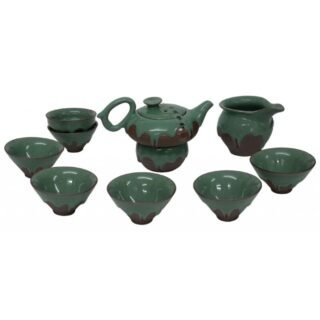 Green Iced Oriental Porcelain Teaset - Image 2