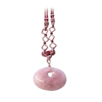 Rose Quartz Disc Pendant